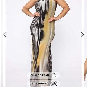 First Instinct Maxi Dress - Yellow/Comb